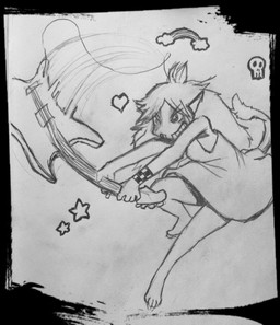 alternative_fashion anthro barefoot bass_guitar biped clothed clothing dress feet female guitar hair insane long_hair markings musical_instrument plucked_string_instrument punk simple_background smile solo star string_instrument teeth toes cainethelongshot shindorei mammal mustelid 2016 hi_res monochrome sketch traditional_media_(artwork)