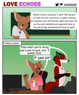 adolescent anthro armor braces chair computer dabbing dialogue dominant dominant_male drawing_tablet duo electronics furniture heart_eyes heart_symbol horn humor imminent_sex male male/male profanity submissive submissive_male text towel young viola_bat mythology victor_johansen viola_bat_(character) bat canid canine equid equine felid fox hybrid lion mammal mythological_creature mythological_equine pantherine unicorn 5:6 absurd_res comic english_text hi_res meme multiple_scenes