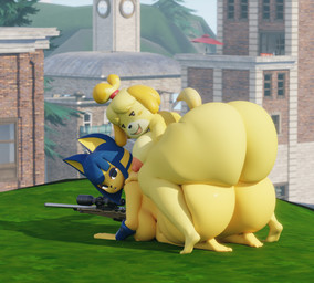 anthro big_butt butt butt_stack duo female female/female gun holding_object holding_sniper_rifle holding_weapon huge_butt laying_on_another looking_at_another looking_at_viewer looking_back nude on_top on_top_of on_top_of_another outdoor_nudity outside outside_sex presenting presenting_hindquarters public public_indecency public_nudity public_sex ranged_weapon rifle sex sniper_rifle submissive submissive_female thick_thighs tilted_towers weapon wide_hips ctgiantess animal_crossing epic_games fortnite nintendo ankha_(animal_crossing) isabelle_(animal_crossing) canid canine canis domestic_cat domestic_dog felid feline felis mammal shih_tzu toy_dog 3d_(artwork) digital_media_(artwork) hi_res