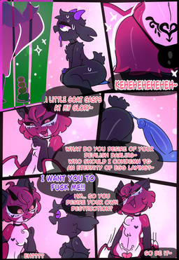 anal anal_penetration anthro anus black_sclera dialogue dildo dildo_in_ass dildo_insertion dildo_sitting genitals hooves horizontal_pupils male male_penetrated membrane_(anatomy) membranous_wings navel object_in_ass penetration penis pupils purple_eyes riding_dildo ritual sex_toy sex_toy_in_ass sex_toy_insertion tail text wings womb_tattoo halfpricesouls julius_(halfpricesouls) mocha_(halfpricesouls) bovid canid canine caprine demon fox mammal sheep succubus absurd_res comic english_text hi_res