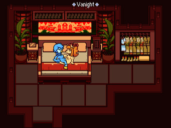 animated_gif anthro anthro_on_anthro avian_feet beak bed blinking breasts duo feathers female female/female furniture hand_holding looking_pleasured nipples non-mammal_breasts non-mammal_nipples sex spread_legs spreading tribadism vaginal vanight undertale_(series) undertale_yellow ceroba_ketsukane martlet_(undertale_yellow) avian bird canid canine fox mammal 4:3 animated digital_media_(artwork) loop pixel_(artwork) pixel_animation short_playtime