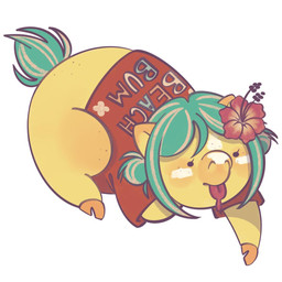 blush clothed clothed_feral clothing dot_eyes eyelashes female female_feral feral flower flower_on_head freckled_face freckled_legs freckles hair hibiscus hooves multicolored_hair orange_hooves overweight overweight_female overweight_feral plant quadruped red_clothing red_shirt red_topwear shirt simple_eyes solo tail teal_hair teal_tail text text_on_clothing text_on_shirt text_on_topwear tongue tongue_out topwear two_tone_hair yellow_body krillinstocking fluffy_pony fluffy_pony_(species) mammal 1:1 2026 cel_shading digital_media_(artwork) english_description english_text shaded