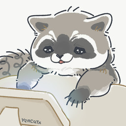 black_eyes black_nose bodily_fluids chibi crying dot_eyes feral grey_body simple_eyes solo tears white_body yencatx mammal procyonid raccoon 1:1 2022