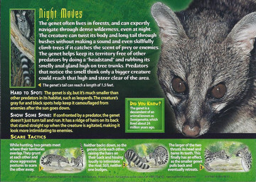 ambiguous_gender english_text feral fur genet looking_at_viewer mammal open_mouth sharp_teeth spots standing teeth text
Rating: Safe
Score: -1
User: Åndensvampyr
Date: April 24, 2014