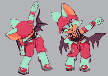 alternate_costume anthro bat_wings biped black_clothing black_eyes black_topwear boots bottomwear clothing exercise female footwear fur gloves grey_background handwear hat headgear headwear membrane_(anatomy) membranous_wings pink_bottomwear pink_clothing pink_hat pink_headwear pink_shorts raised_arm shoes shorts simple_background smile solo standing tan_body tan_skin topwear white_body white_clothing white_fur white_gloves white_handwear wings y2k_(fashion) kanotynes sega sonic_the_hedgehog_(series) rouge_the_bat bat mammal 2014 digital_media_(artwork) low_res