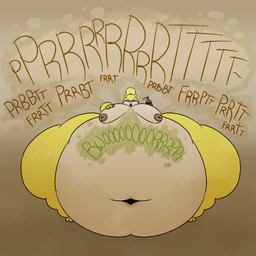 anthro belly big_belly brown_nipples burp_cloud burping burping_at_viewer butt butt_from_the_front container cup drinking_straw fart fart_cloud fart_fetish fur hair huge_belly hyper hyper_belly male moobs morbidly_obese nipples obese onomatopoeia overweight ponytail solo sound_effects text yellow_body yellow_fur shukk doug_(shukk) bear mammal 1:1 absurd_res hi_res