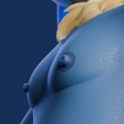 anthro blue_body blue_fur blue_hair breasts close-up female fur hair nipples nude simple_background small_breasts solo transparent_background yellow_body yellow_fur fiopon mollis arthropod insect lepidopteran moth 1:1 3d_(artwork) absurd_res alpha_channel blender_(artwork) blender_cycles_(artwork) digital_media_(artwork) hi_res