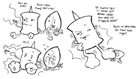 ambiguous_gender dialogue duo feet foot_fetish foot_growth growth not_furry plant smoke smoking talking_to_another text clockstops3am conditional_dnp battle_for_dream_island object_shows leafy_(bfdi) pin_(bfdi) elemental_creature flora_fauna black_and_white english_text hi_res monochrome