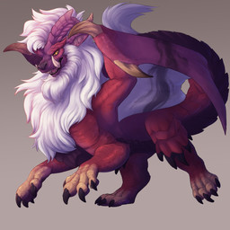claws fangs feral fluffy fluffy_mane horn male mane open_mouth pupils raised_tail red_body red_scales scales solo tail teeth tusks white_mane wings yellow_eyes uncommoncritter zannathedragon capcom monster_hunter larynkir elder_dragon scalie teostra 1:1 2019 colored digital_drawing_(artwork) digital_media_(artwork) hi_res shaded