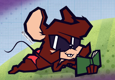 anthro big_butt big_ears bikini blue_sky book brown_body brown_fur brown_hair buckteeth butt butt_focus clothed clothing eyewear feet female fur grass hair hand_on_chin holding_book holding_object lying on_front plant polka_dots reading red_bikini red_clothing red_swimwear short shortstack shortstack_female skimpy sky snout solo sunglasses swimwear tail teeth two-piece_swimsuit wearing_sunglasses smellslikebuter maria_o'brown mammal mouse murid murine rodent absurd_res digital_media_(artwork) hi_res signature