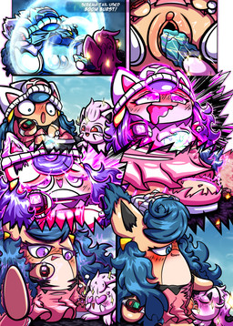blue_eyes blue_hair bodily_fluids bottomwear city clothing destruction evolution evolution_(transformation) expansion feet female fire genital_fluids genitals growing growth hair long_hair macro precum red_eyes skirt sucking torn_clothing transformation vulva puffylover69 nintendo pokemon ancient_pokemon generation_1_pokemon generation_9_pokemon jigglypuff paradox_pokemon pokemon_(species) scream_tail shiny_pokemon waddling_head comic hi_res