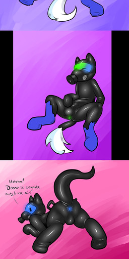 animal_genitalia animal_penis anthro anus balls basic_sequence biped blue_body blue_fur blue_penis bodysuit clothing cutie_mark dialogue drone equine_genitalia equine_penis erection four_frame_image four_frame_sequence fur gas_mask genitals glistening hair latex linear_sequence male mask null_bulge penis pink_background purple_background simple_background skinsuit slave solo text tight_clothing transformation transformation_sequence visor white_hair nx-42 friendship_is_magic hasbro my_little_pony equid equine horse mammal pony digital_drawing_(artwork) digital_media_(artwork) english_text hi_res sequence