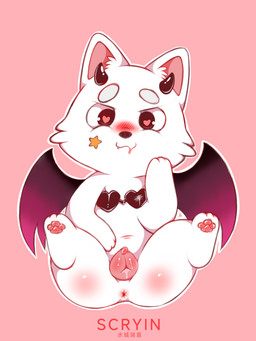 animal_genitalia anthro anus black_horn blush blush_lines bodily_fluids body_blush bottomless bra bra_only chibi circle_eyebrows clitoris clothed clothing eyebrows female genital_fluids genitals heart_eyes heart_symbol horn leg_blush looking_at_viewer pawpads pink_background simple_background sitting smile solo underwear underwear_only vaginal_fluids vulva kris_(artist) pixile_studios super_animal_royale 3:4 absurd_res hi_res