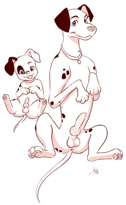 age_difference animal_genitalia animal_penis anus balls black_body black_fur canine_genitalia canine_penis duo feral floppy_ears fur genitals knot male male/male older_male pawpads penis simple_background tongue tongue_out white_background white_body white_fur young young_feral younger_male aogami 101_dalmatians disney patch_(101_dalmatians) pongo canid canine canis dalmatian domestic_dog mammal 2019 full-length_portrait hi_res portrait