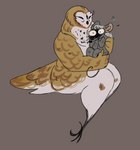 anthro avian barn_owl bdsm beak big_breasts big_nipples bird bodily_fluids breasts curled_tail curvy_figure duo eyes_closed fat_rolls feet female female/female fiskdisk heart_symbol holding_partner imminent_vore mammal mature_female miss_owl_(book_club) mouse murid murine neck_tuft nipples overweight overweight_anthro overweight_female owl petplay predator/prey pubes rodent roleplay scared scared_shitless sitting slightly_chubby slightly_chubby_female sweat tail talons the_book_club thick_thighs toes tuft tyto tytonid voluptuous voluptuous_female