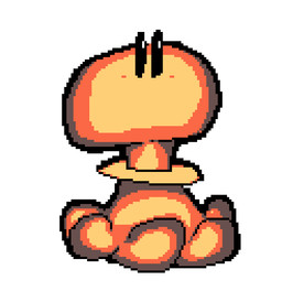 ambiguous_gender black_eyes blush cloud explosion fire monotone_background mouthless mushroom_cloud noseless not_furry orange_body pupils simple_background solo white_background white_pupils meatcanister animate_inanimate elemental_creature fire_creature living_explosion living_mushroom_cloud 2026 alternate_version_at_source digital_media_(artwork) english_description full-length_portrait icon pixel_(artwork) portrait