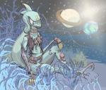 anthro bald clothing female night solo star thief lulilaj lizard reptile scalie 2014