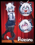 anthro blue_eyes blush bodily_fluids dipstick_tail drooling eyelashes female fur grey_body grey_fur hair heart_eyes heart_symbol loli looking_at_viewer looking_pleasured markings nipples open_mouth pose pupils roxana_(sicmop) saliva solo tail tail_markings white_hair young sicmop felid mammal pantherine snow_leopard absurd_res digital_drawing_(artwork) digital_media_(artwork) hi_res