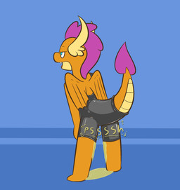 ambiguous_gender bodily_fluids bodysuit bottomwear clothing genital_fluids latex latex_bottomwear latex_clothing latex_pants looking_pleasured onomatopoeia pants peeing psssh skinsuit solo sound_effects text tight_clothing urine wetting ritzcat friendship_is_magic hasbro my_little_pony mythology smolder_(mlp) dragon mythological_creature mythological_scalie scalie hi_res