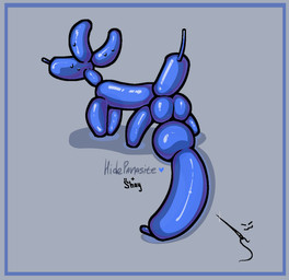 animal_genitalia animal_penis balloon balloon_animal balloon_fetish big_penis blue_border border canine_genitalia canine_penis faceless featureless_face feral genitals glistening glistening_body huge_penis inflatable knot knotted_penis male nervous penis quadruped solo hideparasite shay_the_bunny animate_inanimate living_balloon living_inflatable