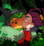 bodily_fluids duo eyes_closed female female_on_human frown hug hugging_another human_on_humanoid interspecies kiss_on_lips male male/female male_on_humanoid plant pokephilia sweat sweatdrop zonbiumareta nintendo pokemon kieran_(pokemon) elemental_creature flora_fauna generation_9_pokemon human humanoid legendary_pokemon mammal ogerpon pokemon_(species) digital_drawing_(artwork) digital_media_(artwork)