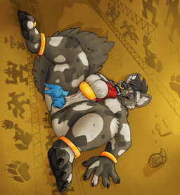 anal anal_head_gulp anal_penetration anal_vore ankle_cuffs anklet anthro archeologist ass_up backsack ball_ring balls cuff_(restraint) cuffs_(clothing) digit_ring dominant dominant_macro dominant_male duo egyptian facial_piercing feet floppy_penis forced genitals hallway hindpaw impending jewelry knot legs_up looking_at_another lying male male/male mayan nose_piercing nose_ring on_back pawpads paws penetration piercing restraints ring ring_piercing saggy_balls seductive size_difference temple toe_ring toes unwilling_prey vore willing_pred armus_(artist) superbass african_wild_dog canid canine deity mammal absurd_res hi_res