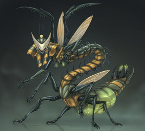 antennae_(anatomy) breasts female machine solo wings creepy_gun my_life_as_a_teenage_robot nickelodeon vexus android arthropod centipede insect monster myriapod robot taur absurd_res hi_res