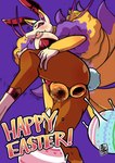 aku_tojyo avoid_posting bunny_costume canid canine clothing costume easter easter_egg female fox hi_res holidays humanoid kyubi_(yo-kai_watch) level-5 mammal solo yo-kai_watch