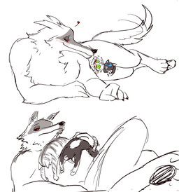anthro bedroom_eyes between_legs bisexual blush female fluffy group happy heart_symbol interspecies leg_wrap male male/female male/male mmf narrowed_eyes nude on_top on_top_of polyamory seductive size_difference size_play smile tail tail_motion tailwag trio ultimatellurker dreamworks puss_in_boots_(franchise) death_(puss_in_boots) kitty_softpaws puss_in_boots_(dreamworks) canid canine canis domestic_cat felid feline felis mammal tabby_cat wolf hi_res