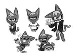 angry anthro beverage big_sister_villager bikini claws clothing cute_fangs duo eyewear fangs female grin looking_at_viewer multiple_poses pose sharp_teeth smile solo solo_focus sunglasses swimwear teeth two-piece_swimsuit deddorain animal_crossing nintendo hazel_(animal_crossing) katt_(animal_crossing) domestic_cat felid feline felis mammal rodent sciurid tree_squirrel 2020 monochrome multiple_images