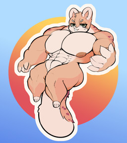 abs anthro barazoku big_butt big_muscles big_nipples big_pecs buckteeth butt countershading featureless_crotch fingerless_(marking) fur green_eyes head_tuft huge_pecs male muscular muscular_male neck_muscles nipples orange_body orange_fur pecs shortstack shortstack_male solo stripes teeth thick_neck tuft whiskers nekoturny mammal rodent sciurid tree_squirrel hi_res