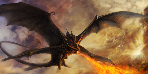ambiguous_gender breath_powers claws cloud day detailed_background elemental_manipulation feral fire fire_breathing fire_manipulation flying grey_body grey_skin membrane_(anatomy) membranous_wings nude open_mouth outside scales sky solo sun tail wings isvoc mythology dragon mythological_creature mythological_scalie scalie digital_media_(artwork) hi_res