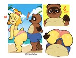 5_fingers anthro anthro_on_anthro anus barefoot beach belly big_butt bikini blonde_hair breasts brown_body brown_ears brown_fur brown_penis bulge butt butt_grab clothed clothed_anthro clothed_female clothed_male clothing cloud day facial_markings feet female female_anthro fingers first_person_view fist floppy_ears fur genitals glistening_eyelids gloves_(marking) hair hand_on_butt head_markings heart_symbol imminent_sex interspecies lidded_eyes lop_ears male male/female male_anthro male_pov markings mask_(marking) navel nipples open_mouth open_smile palm_tree pawpads penis pink_bikini pink_clothing pink_swimwear plant round_ears sand sea seaside shirtless shirtless_female shirtless_male side_view sky slightly_chubby slightly_chubby_anthro slightly_chubby_female slightly_chubby_male smile standing surprise surprised_expression swimwear tail tenting text thick_penis thick_thighs tree two-piece_swimsuit water yellow_body yellow_fur yellow_tail marubokoo animal_crossing nintendo isabelle_(animal_crossing) tom_nook_(animal_crossing) canid canine canis domestic_dog mammal raccoon_dog shih_tzu tanuki toy_dog 2025 absurd_res artist_name digital_drawing_(artwork) digital_media_(artwork) hi_res sequence