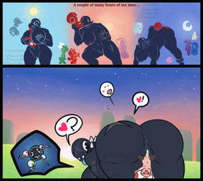 4_fingers accessory all_fours anthro anus areola ass_up balls barbell_piercing between_breasts big_areola big_breasts big_bulge big_butt big_collar big_eyes big_iris big_mouth_(anatomy) big_nipples big_penis biped black_body black_breasts black_collar black_eyes black_skin black_text blue_anus blue_tongue bluesky_logo blush blush_lines bodily_fluids body_between_breasts bow_(feature) bow_ribbon breast_grab breast_size_difference breasts bulge butt butt_grab closed_smile clothed clothed_female clothed_human clothed_male clothing collar crescent_moon cum cum_from_vagina cum_in_vagina cum_inside curved_eyebrows cutaway dark_body dark_skin day detailed_background dominant dominant_female dominant_humanoid domino_mask dress empty_eyes erection erection_under_clothing exhausted extended_arm extended_arms extreme_size_difference eyebrows eyemask eyewear facial_hair facial_scar featureless_hands female female_humanoid female_on_human female_penetrated fingers flying from_behind_position fully_clothed fully_clothed_human fully_clothed_male genital_fluids genitals glans glistening glistening_eyes grass group hair hair_accessory hair_bow hair_ribbon half-closed_eyes hand_on_another's_butt hand_on_breast hand_on_butt hand_on_own_breast hands_together hanging_breasts hat head_turned headgear headwear heart_symbol holding_object holding_umbrella huge_areola huge_breasts huge_bulge huge_butt huge_nipples human_on_humanoid human_penetrating human_penetrating_female human_penetrating_humanoid humanoid_penetrated impregnation innie_vulva interspecies interspecies_impregnation iris larger_female larger_humanoid larger_penetrated leaning leaning_sideways licking light_body light_skin logo long_hair looking_at_another looking_at_partner looking_back looking_back_at_another looking_back_at_partner male male/female male_human male_humanoid male_on_humanoid male_penetrating male_penetrating_female male_penetrating_humanoid mask moon mouth_closed mouthless mustache narrowed_eyes navel newgrounds_logo night nipple_piercing nipples no_pupils nude nude_female nude_human nude_humanoid nude_male open_mouth open_smile oral outside outside_sex overalls ovum ovum_with_face penetration penile penile_penetration penis penis_in_vagina penis_lick piercing pink_heart plant print_clothing print_hat print_headgear print_headwear puffy_areola reddit_logo ribbons scar sex sharp_teeth short_hair size_difference sky smaller_human smaller_male smile speech_bubble sperm_cell spiked_collar spikes spiral spiral_eyes standing standing_sex star starry_sky submissive submissive_human submissive_male sun sunglasses teeth text thick_thighs tongue tongue_out umbrella upside_down vaginal vaginal_penetration voyeur vulva wearing_sunglasses website_logo white_sclera white_speech_bubble x_eyes x_scar seguidordpriapo bluesky_(social_media) mario_bros newgrounds nintendo paper_mario reddit gigi_(thecoatl034) lady_bow luigi mario princess_peach toad_(character) boo_(mario) chain_chomp ghost human humanoid mammal mouse murid murine red_toad rodent spirit toad_(mario) 2026 artist_name comic digital_drawing_(artwork) digital_media_(artwork) english_text pictographics