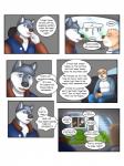 3:4 anthro bear blue_eyes canid canine canis clothed clothing cody_(rain-yatsu) comic dialogue domestic_dog duo english_text eye_contact facial_hair female fur hair hi_res husky inside looking_at_another male mammal nordic_sled_dog plant rain-yatsu rainier_(rain-yatsu) rick_(rain-yatsu) seattle_fur sitting slightly_chubby spitz text window
