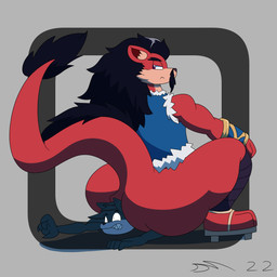 anthro bottomless butt clothed clothing duo eastern facesitting sitting sitting_on_another tail tail_tuft tuft dirtymac mythology alien dragon felid feline mammal mythological_creature mythological_scalie scalie 1:1 absurd_res hi_res