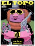 4_fingers anthro beard big_nose black_clothing border clothed clothing dress eyewear facial_hair female female/female fingers group gun hair handgun hat headgear headwear horn male movie_poster parody pink_body pink_nose poster poster_template purple_body ranged_weapon red_beard red_facial_hair red_hair revolver scarf sunglasses taped_hands text title trio weapon white_border bruce_mccorkindale el_topo muppets the_muppet_show mahna_mahna the_snowths humanoid monster muppet 2021 crossover hi_res italian_text signature spanish_text translated