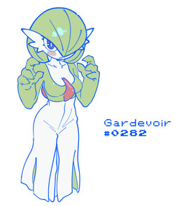 blush breasts chest_spike clothing dress female green_body green_hair hair high-angle_view medium_breasts pokedex_number pseudo_clothing pseudo_hair red_eyes simple_background solo spikes spikes_(anatomy) white_body mochichiart nintendo pokemon gardevoir generation_3_pokemon humanoid pokemon_(species) 2026 absurd_res digital_drawing_(artwork) digital_media_(artwork) full-length_portrait hi_res portrait