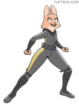 anthro clothed clothing eyebrow_piercing facial_piercing female piercing skinsuit smile solo text tight_clothing conditional_dnp tuftbox dreamworks the_bad_guys diane_foxington canid canine fox mammal 2024 digital_media_(artwork) url