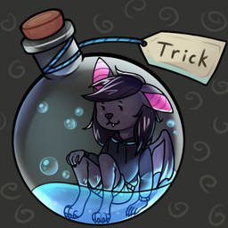 anthro bottle bubble chibi container female inside micro solo wings kiri-anko bat mammal 1:1