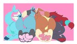 4_toes anthro bedroom_eyes big_butt biped blue_pawpads bulge bulge_from_behind butt butt_focus feet female femboy foot_focus fur group hindpaw long_ears looking_at_viewer looking_back male male_anthro narrowed_eyes pawpads paws pink_pawpads pokemorph presenting presenting_hindquarters rear_view red_pawpads seductive simple_background smile smiling_at_viewer soles take_your_pick teasing thick_thighs toes wide_hips chompolon nintendo pokemon canid eeveelution felid generation_1_pokemon generation_4_pokemon generation_5_pokemon lagomorph leporid lopunny lucario mammal marine pokemon_(species) vaporeon zoroark absurd_res hi_res