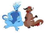 ambiguous_gender anthro breasts collar featureless_breasts female feral meditation small_breasts tail hoot_(artist) mythology alae rynet_iorim dragon hybrid kobold mammal mustelid mythological_creature mythological_scalie otter reptile scalie hi_res