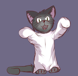 ambiguous_gender green_eyes holidays open_mouth solo secretkitsune halloween domestic_cat felid feline felis ghost mammal spirit 2015 sketch