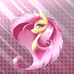 blue_eyes female hair long_hair pink_hair solo text celes-969 friendship_is_magic hasbro my_little_pony fluttershy_(mlp) equid equine horse mammal pony 1:1 absurd_res english_text headshot_portrait hi_res lineless portrait