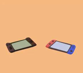 :3 ambiguous_gender black_body black_fur electronics feral fur game_console green_eyes nintendo_console orange_background portal simple_animation simple_background solo steamdeck whiskers shanhorandraws little_kitty_big_city nintendo nintendo_switch little_kitty_(lkbc) domestic_cat felid feline felis mammal 2024 animated loop low_res official_art