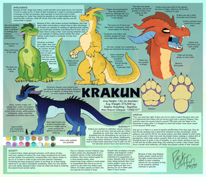 ambiguous_gender anthro back_spikes biped blue_body blue_eyes blue_scales claws fangs feral green_body green_eyes green_scales group horn open_mouth purple_eyes quadruped red_body red_scales scales silhouette species_sheet spikes spikes_(anatomy) tail teeth text ventral_scales yellow_body yellow_eyes yellow_scales rick_griffin hayven_celestia mythology dragon krakun mythological_creature mythological_scalie scalie 2022 english_text hi_res model_sheet