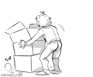 ambiguous_gender box butt clothed clothing container hair human_focus human_only not_furry simple_background solo zillabean hannibal_(series) will_graham human mammal 6:5 digital_media_(artwork) monochrome sketch