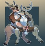 age_difference anthro anthro_on_anthro antlers balls blitzthedurr brown_body brown_fur deer don_(blitzthedurr) duo father_(lore) father_and_child_(lore) father_and_son_(lore) fur genitals handjob hi_res hooves horn incest_(lore) kissing love male male/male mammal mature_anthro mature_male nipples nude older_male parent_(lore) parent_and_child_(lore) parent_and_son_(lore) penile penis romantic serialdad sex son_(lore) younger_male