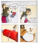 anthro athletic_wear gym gym_equipment profanity solo text fragilescales aurelie_spellmire_(character) olivia_coniglia_(character) lagomorph leporid mammal rabbit absurd_res comic english_text hi_res trans_(lore) trans_woman_(lore)