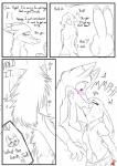 2018 absurd_res anthro black_and_white blush bodily_fluids canid canine clothed clothing comic disney english_text female fox fur hi_res judy_hopps kissing lagomorph leporid male mammal monochrome nick_wilde rabbit sad shadowponi tears text topless zootopia